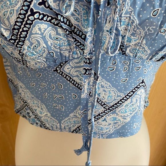 LA Hearts • Keyhole Corset Top in Blue Bandana - Picture 4 of 12